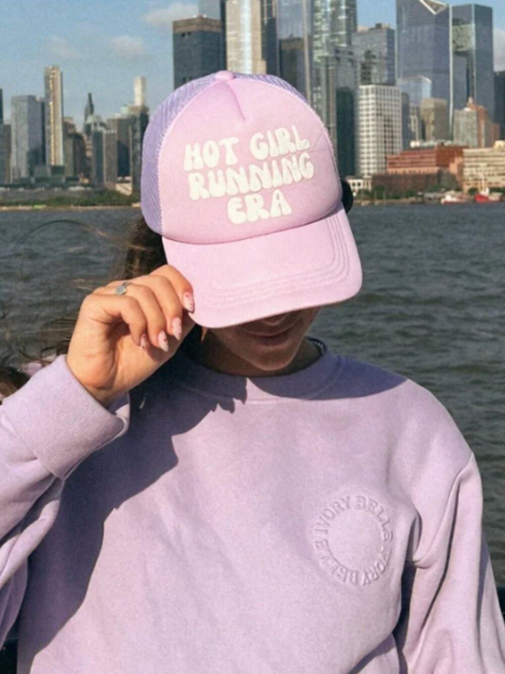 Ivory Belle Hot Girl Running Era Trucker Hat